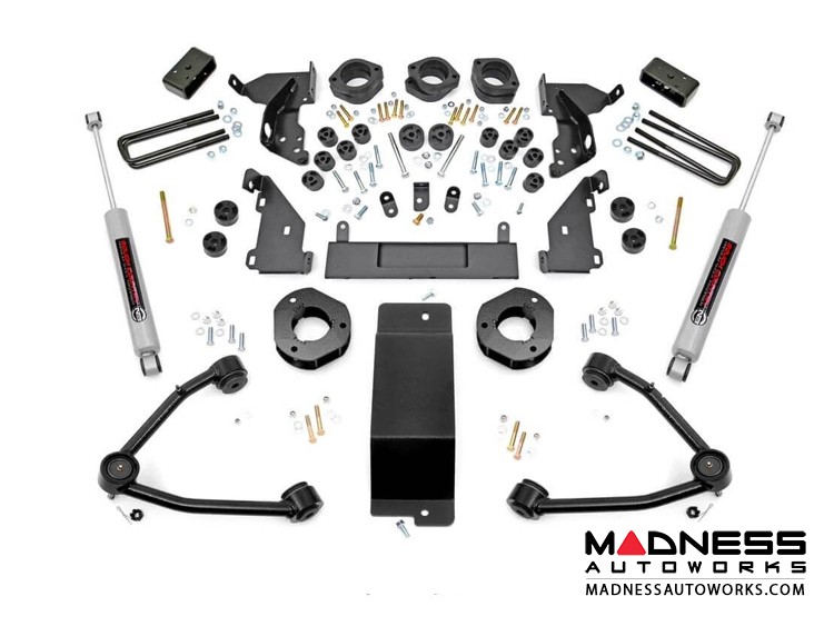Chevy Silverado 1500 4WD Combo Lift Kit w/ Upper Control Arms - 4.75" Lift - Cast Steel